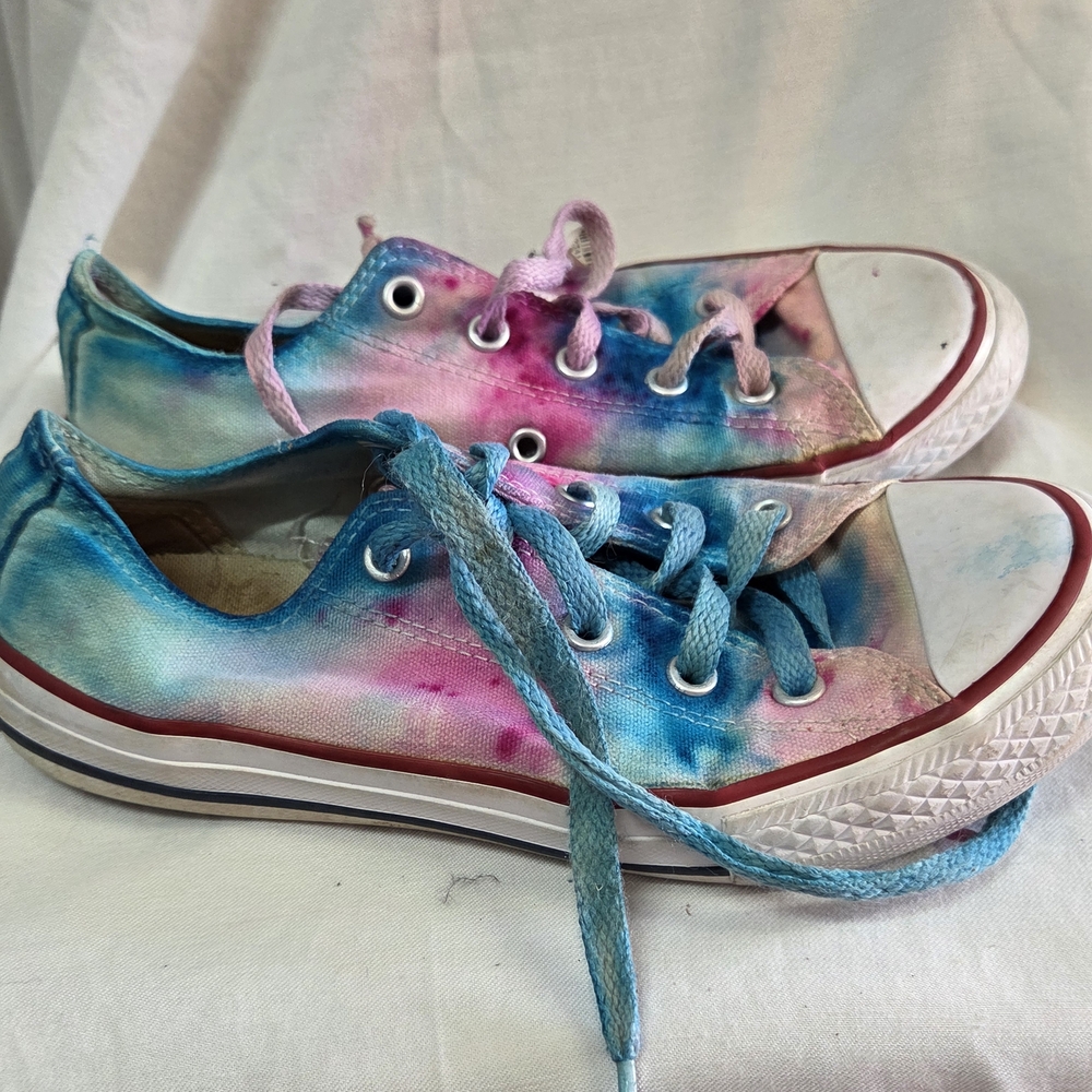 Colorful Tie-Dye Kids Sneakers